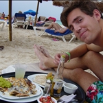 Mexican food on private beach