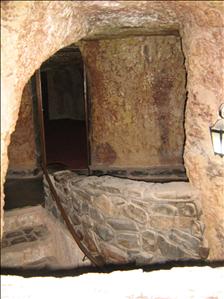 A typical home in Coober Pedy - 70% of the population in Coober Pedy live like this.