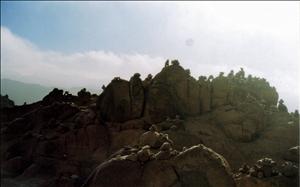 Traveler prayer stones on Mt. Sinai