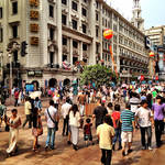 So many people in Nanjing Road