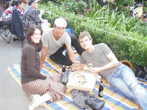 Chilling at the Wellington Botanical Gardens concert....