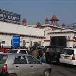 Outside Agra train station