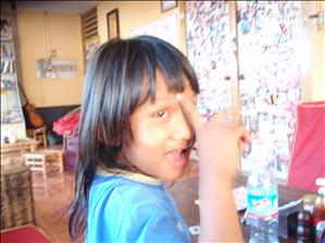 Girl from the guesthouse trying to go cross-eyed