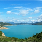 眺望萬宜水庫東壩景色