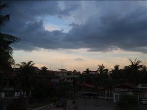 Evening clouds gather over S-21 Tuel Sleng prison
