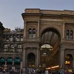 Duomo Square. The panorama feature on the Sony NEX-5 takes a little to get use to. This one is tilted.