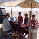 Having lunch by the lake...