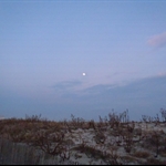 Moon over the beach
