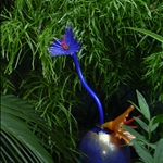 one of many GLASS sculptures on exhibit at the Gardens, St. Louis, Missouri, U.S.
