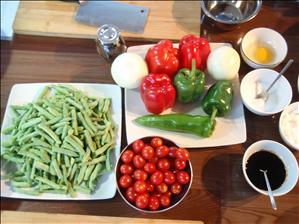 The Hutong kitchen, all set up ready for the German guests