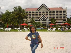 In front of Miri Marriott Hotel Malaysia