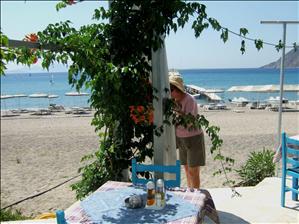 At the Sacallis Hotel, Kefalos Bay