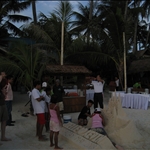 making the custom sand castle