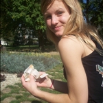 Jessum and her saved croissant!