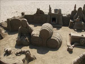 Sitges sand sculpture....