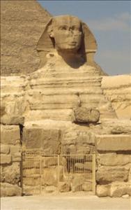 PYRAMIDS AND SPHINX AT GIZA