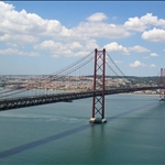 The bridge to Lisbon resembles the Golden Gate.