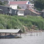 The river where we put our bus on the ferry on our way to Phnom Penh.