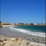Blue sky, blue sea, white sand