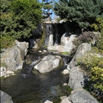 Japanese gardens waterfall