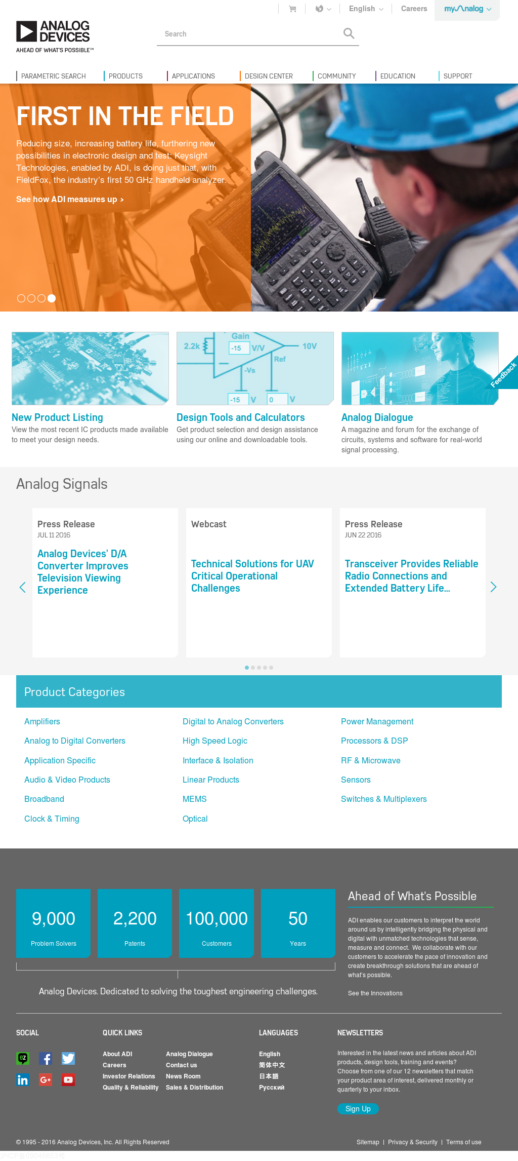 Analog Devices Competitors, Revenue and Employees Company Profile on