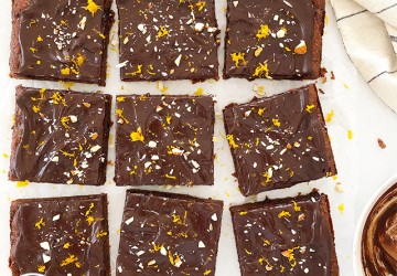 Prune Almond and Orange Brownies