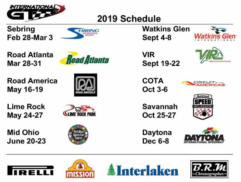 International gt race schedule