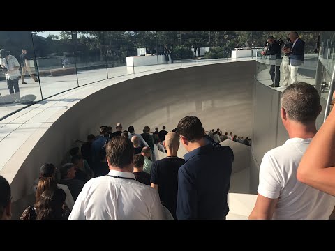 Going downstairs now to the Steve Jobs Theater!