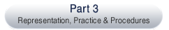 Part 3 - Representation, Practice and Procedures