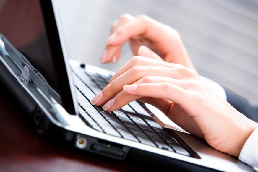 typing-on-computer
