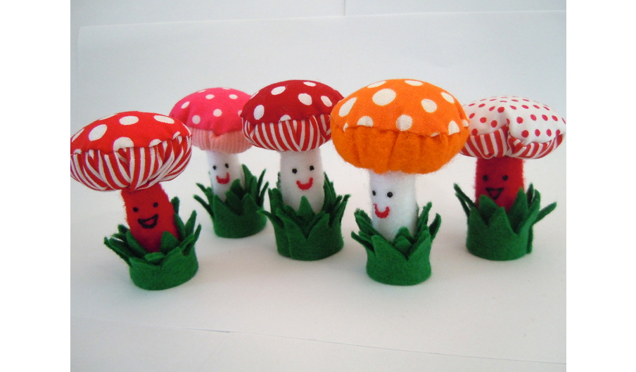 Happy Plush Mushrooms