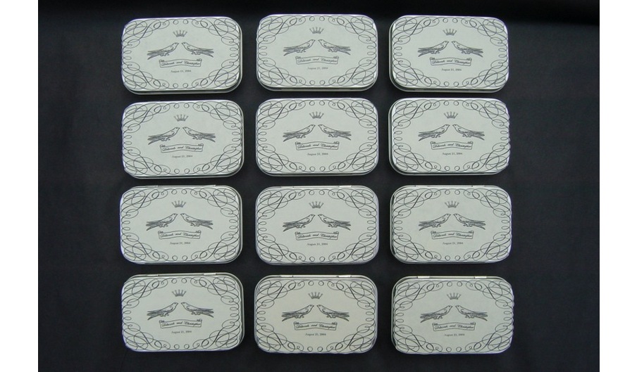 Custom Wedding Favor Tins