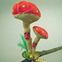 Spun Cotton Mushrooms Clip Ornament