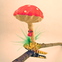 Spun Cotton Mushroom Clip Ornament