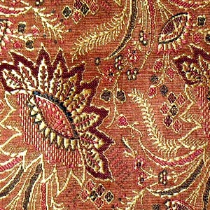 SILK BROCADE PATTERNED - RED WOOD  [BR705]
