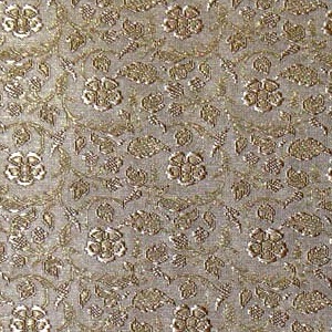 SILK BROCADE PATTERNED - SOFT CREAM  [BR718]