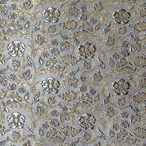 SILK BROCADE PATTERNED - SILVER BLUE [BR720]
