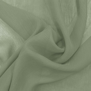 SILK CHIFFON CRINKLES - OIL GREEN [CCP530]