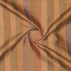SILK DUPIONI STRIPES - COCOA TAN [DMST127]