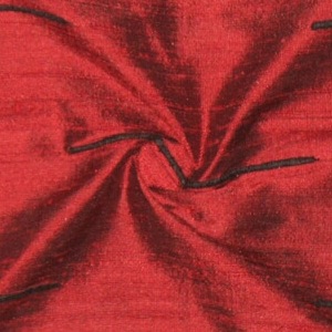 SILK DUPIONI EMBROIDERED-LIGHT - WINE [EMBL169]