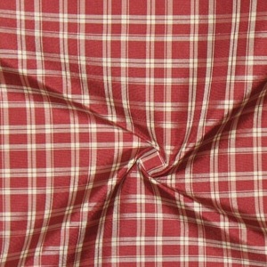 SILK TAFFETA PLAIDS - OXFORD PL BURGNDY/ECRU/FR BURG [TFP310]