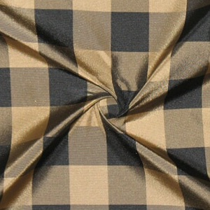 SILK TAFFETA PLAIDS - DERBY PLD KHAKI/BLACK/WALNUT [TFP327]