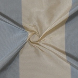 SILK TAFFETA STRIPES - BUFFALO STRP BLUE HAZE/ECRU  [TFS424]