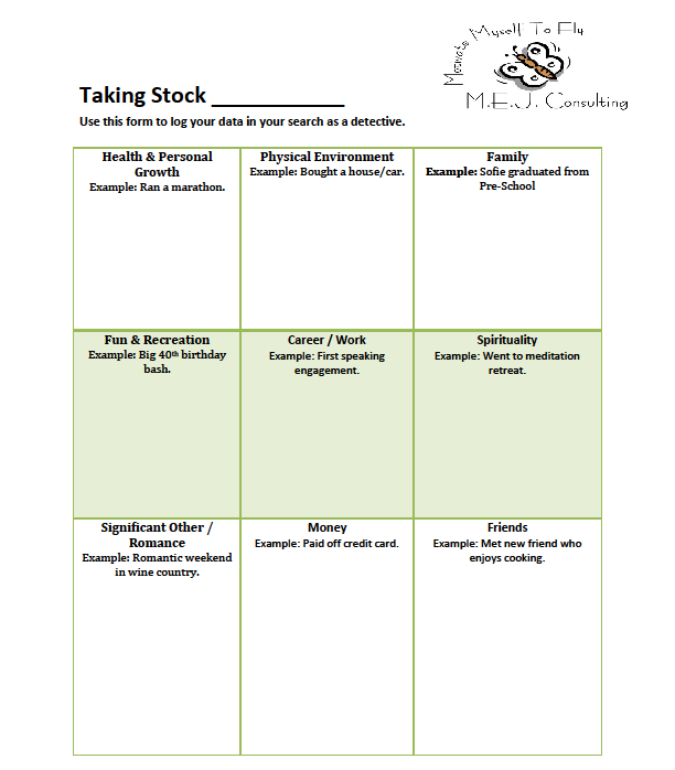 Module 2:3 How to use the “Taking Stock” worksheets