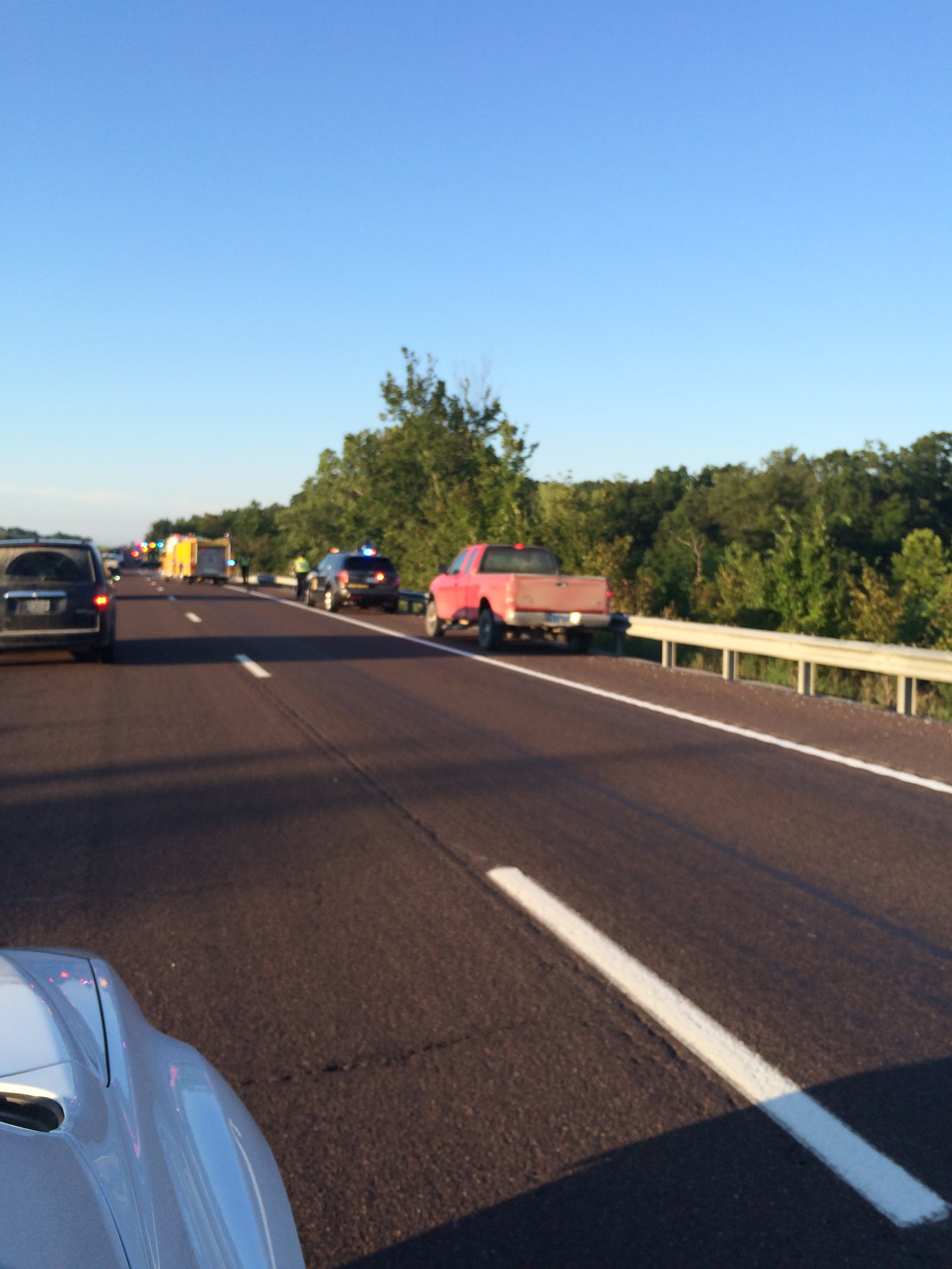 Highway Patrol working two accidents at different points on Hwy. 63