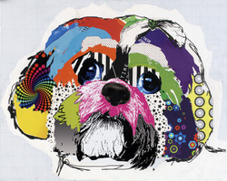 Izzy_shih_tzu_dog_art_collage
