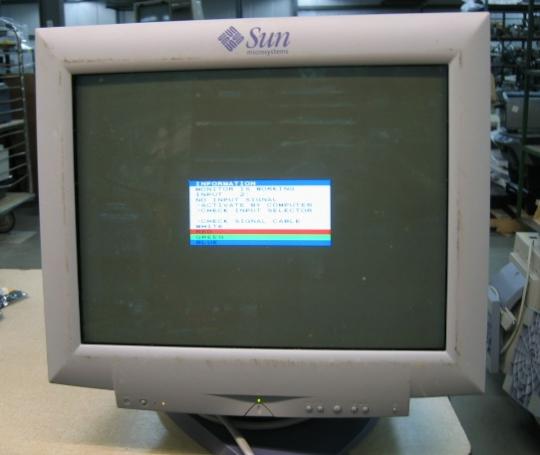 computer monitor back. Plastic broken on ack cover.