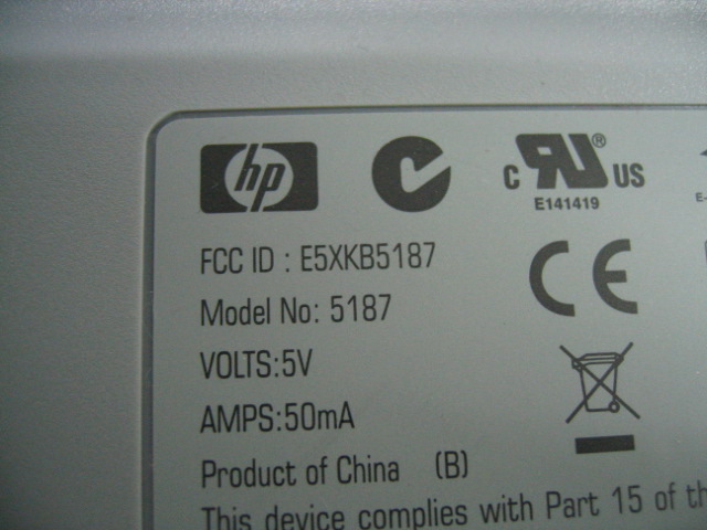 Hp Keyboard 5187