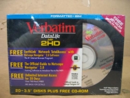 Box of 20 Verbatim DataLife MF 2HD Diskettes + CD-ROM