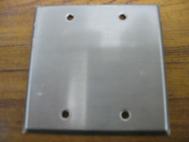 Cooper 304SS 2 Gang Blank Plate Stainless Lot of 2